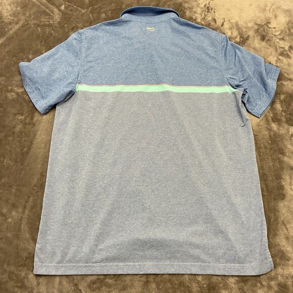 Vineyard Vines Performance‎ Polo Shirt Mens Large Blue Stripes Preppy Golf - Picture 3 of 8